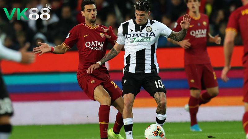 Lịch sử đối đầu Udinese vs AS Roma