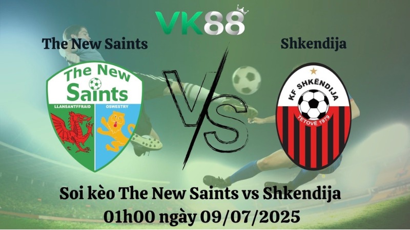 Nhận định soi kèo The New Saints vs Shkendija 01h00 ngày 09/07/2025 -  Vòng loại Champions League VK88