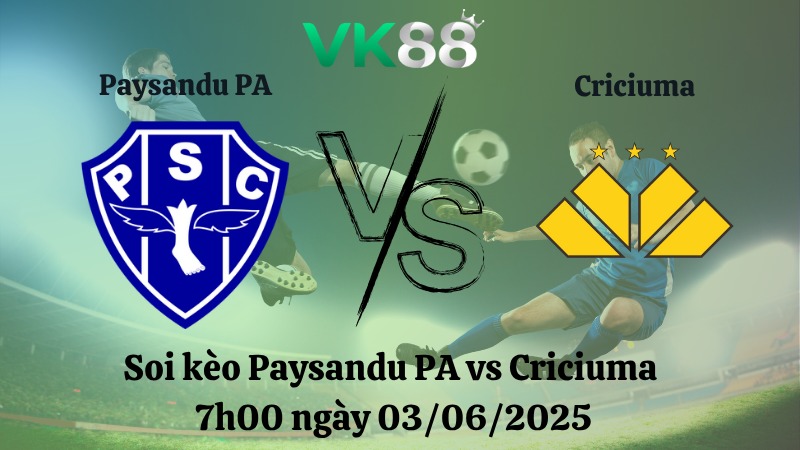 Nhận định soi kèo Paysandu PA vs Criciuma 7h00 ngày 03/06/2025 – Giải hạng nhì quốc gia Brazil